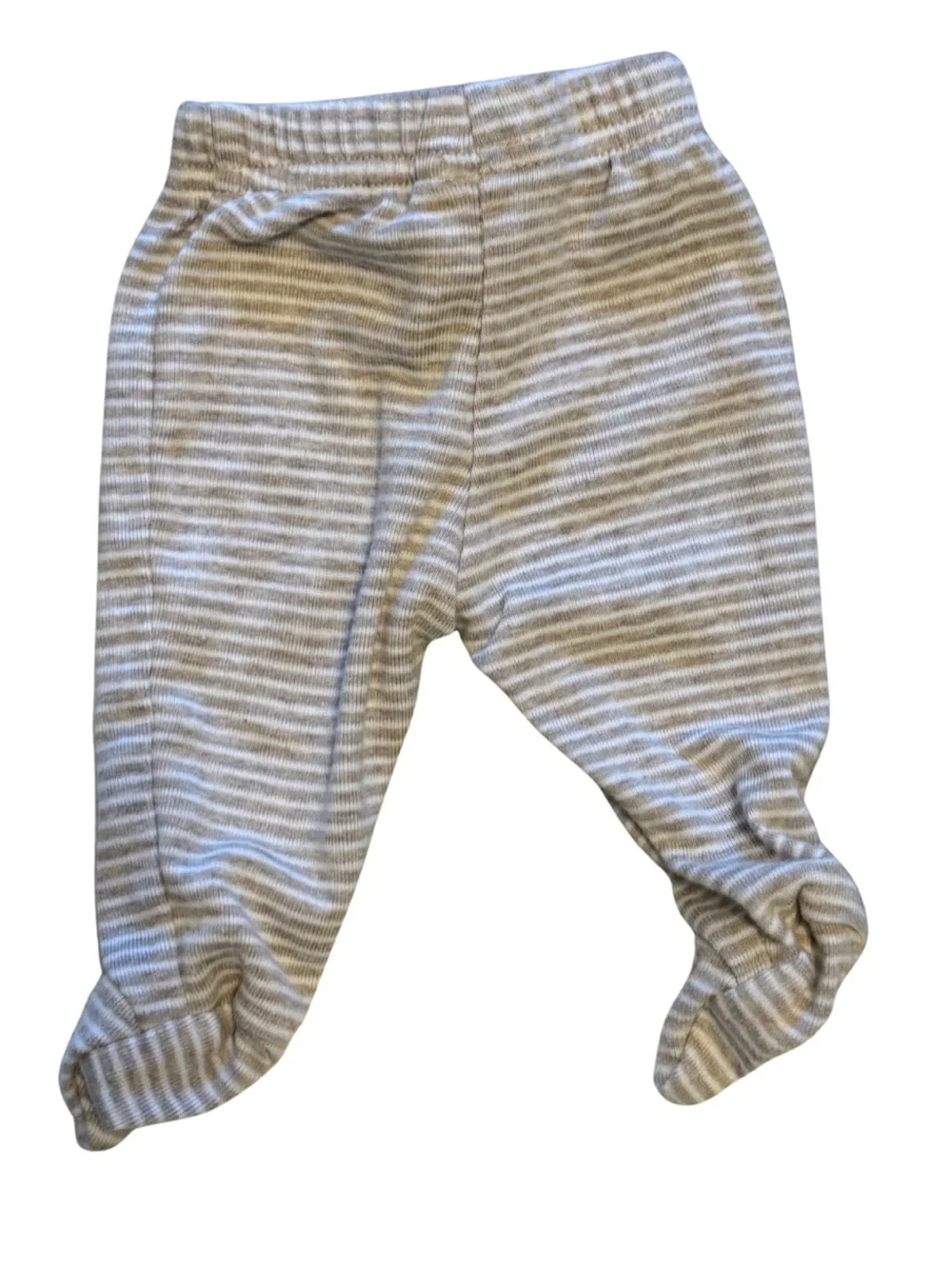 Carter's Striped Footed One-Piece Pants - Navy & Gray
